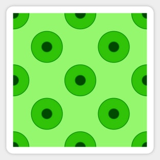 Dark Green vintage duplo dots Sticker